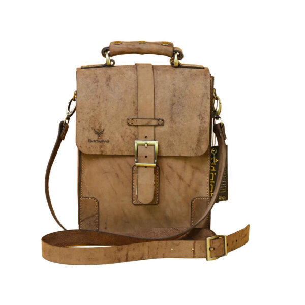 Luxuriöse Leder-Messenger-Schultertasche – Handgefertigtes Modell Barad