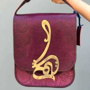Luxuriöse handgefertigte Leder-Umhängetasche – Persian Hich Design