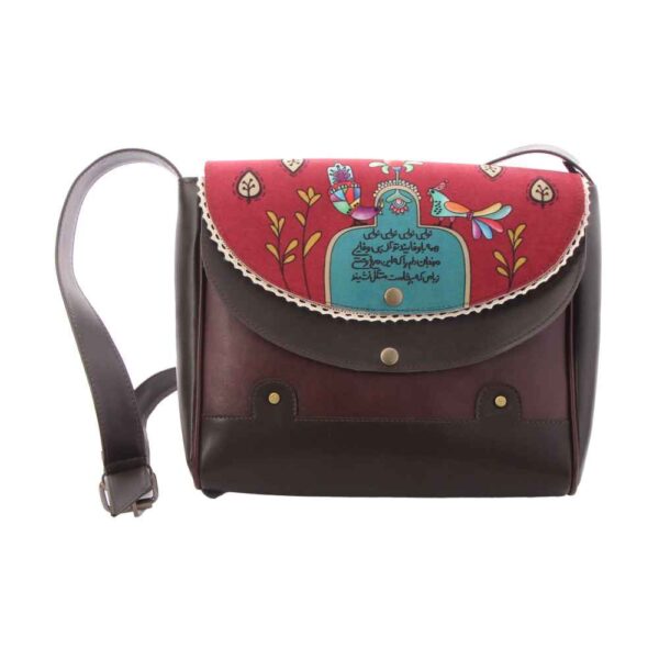 Hochwertige handgefertigte Leder-Umhängetasche – Persische Nava-Gestaltung