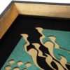 Eingefasste persische Marqueterie Metall-Kalligraphie Kupferkunst Man
