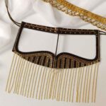 Handgefertigte Strass-Omani Burka - Golf-Burqa Sana Modell