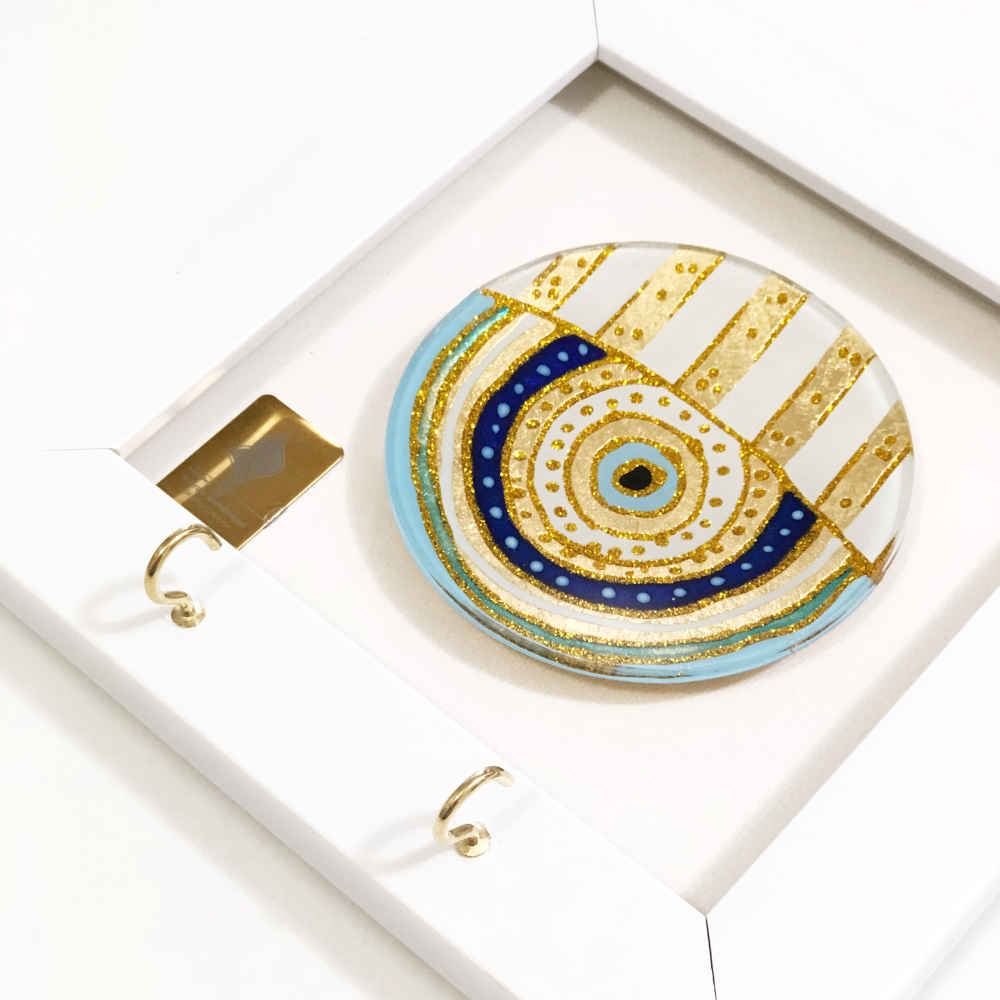 Dekorativer Wand-Schlüsselhalter mit Cheshm Nazar N24-Design