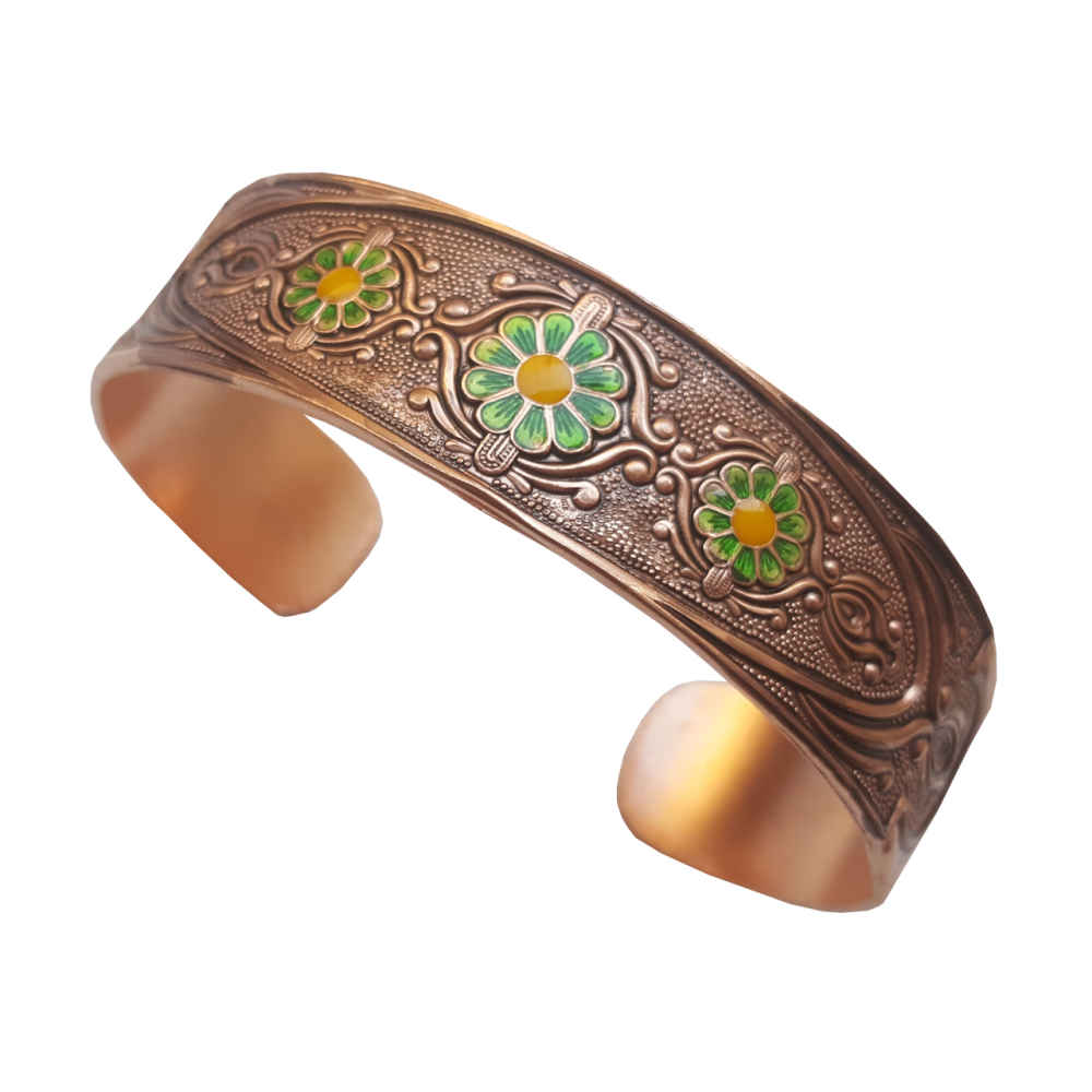 Persisches Kupferarmband Affirmation – Lotus