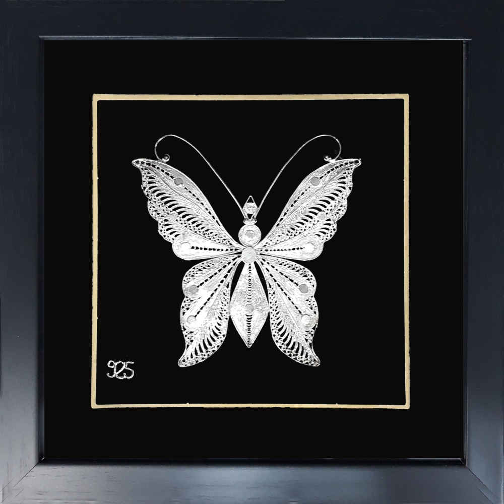 Gerahmte Filigran Kunst - Künstlerische Schmetterling