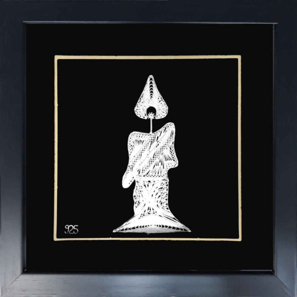 Gerahmte Filigran Kunst - Künstlerische Kerze