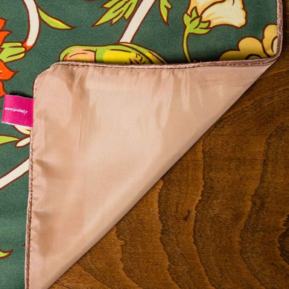 Persische Eleganz Grüner Samt Tischläufer Zina