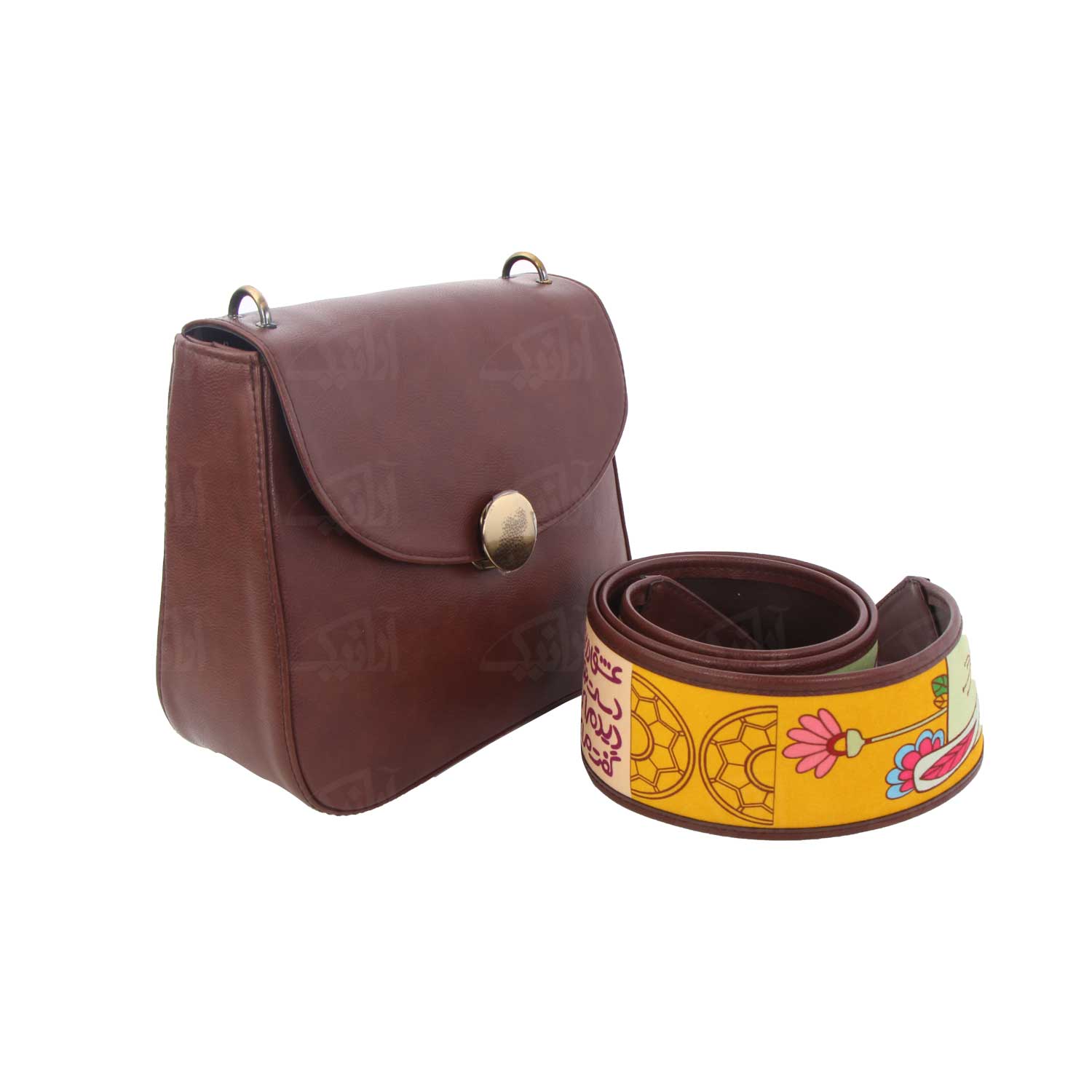 Luxuriöse handgefertigte Leder-Umhängetasche – Persisches Bagh-Design