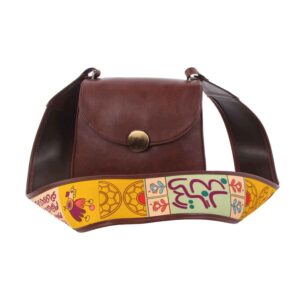 Luxuriöse handgefertigte Leder-Umhängetasche – Persisches Bagh-Design
