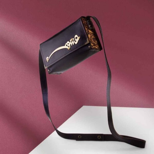 Hochwertige handgefertigte Leder-Umhängetasche – Persische Eshgh-Gestaltung