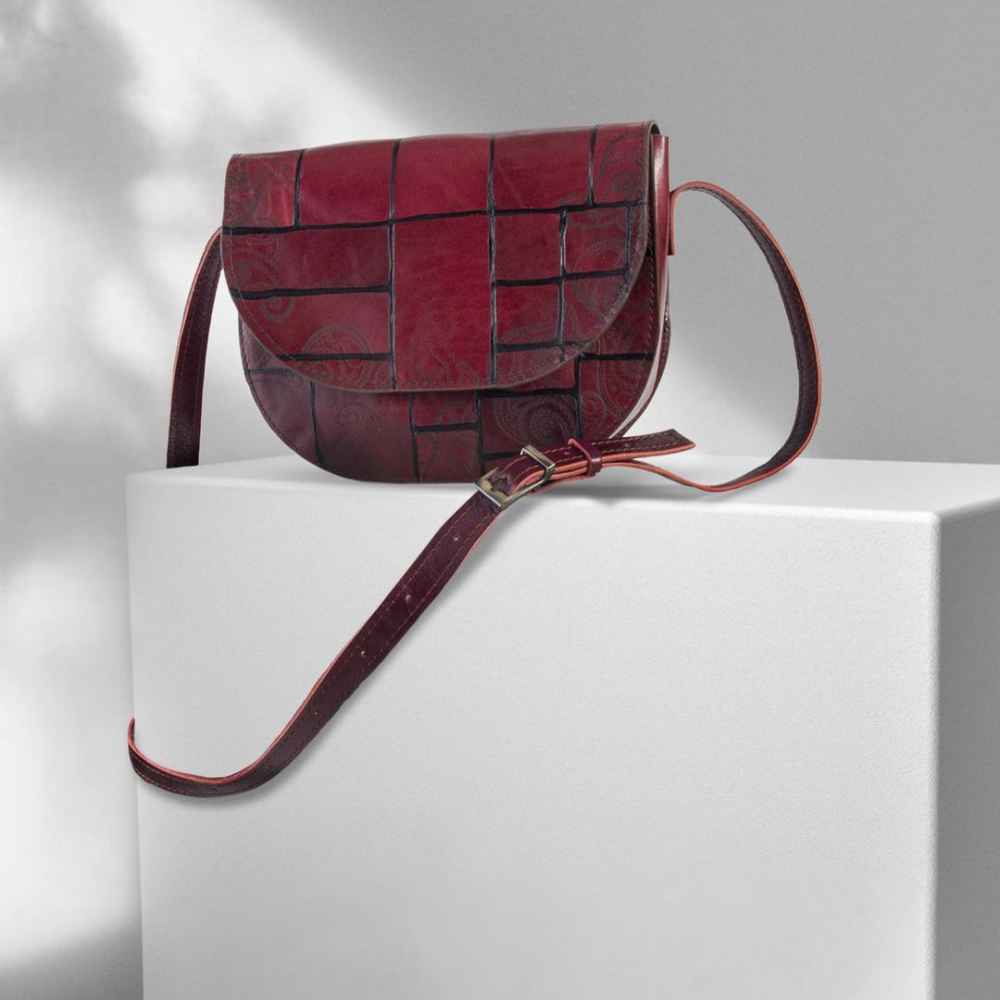 Luxuriöse handgefertigte Leder-Umhängetasche – Kheshti Edition