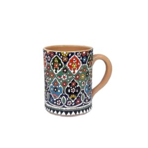 Künstlerische handgefertigte persische Töpfertasse – Minakari Emailliert, Saghar Design