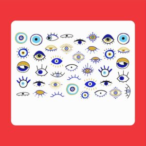Böse-Augen-Nagelaufkleber – Cheshm Nazar-Design