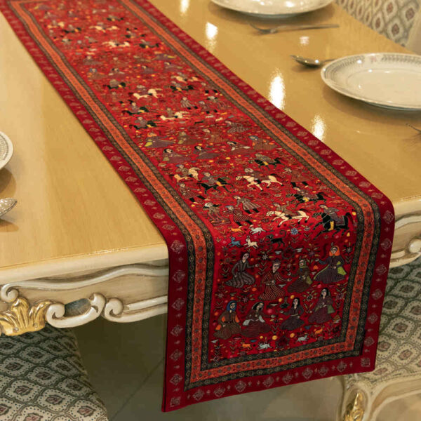 Persische Eleganz Roter Samt Läufer Bazm Bahram