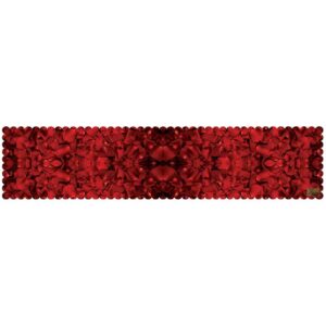 Persische Eleganz Roter Samt Tischläufer Saltanati