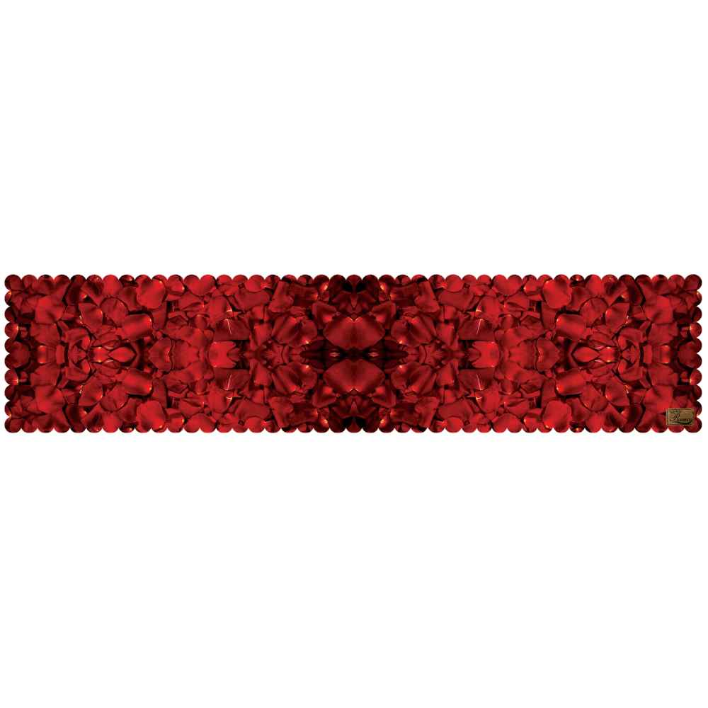 Persische Eleganz Roter Samt Tischläufer Saltanati