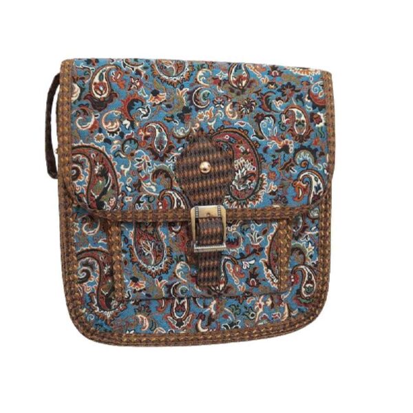 Boho-Termeh Crossbody Schultertasche mit persisch inspiriertem Muster – Aseman