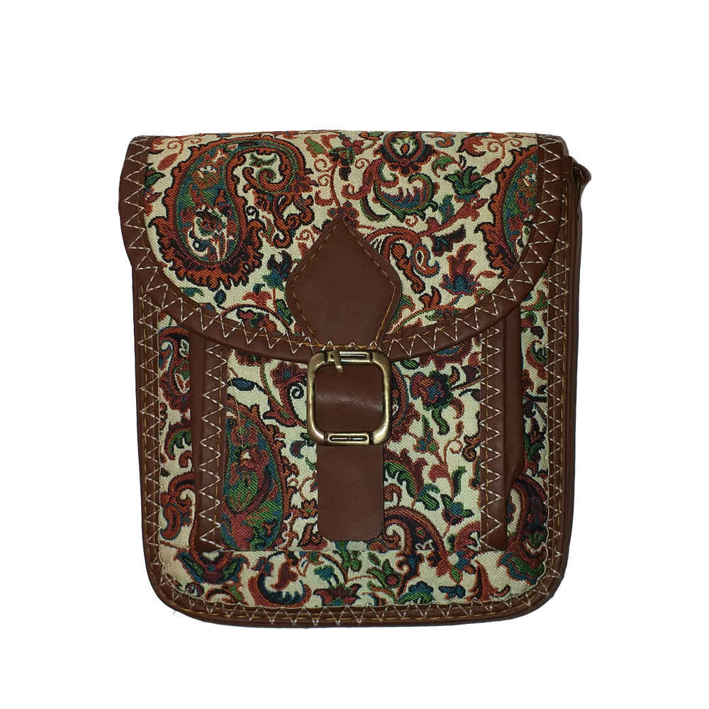 Persische Termeh Crossbody Schultertasche mit Boho-Design – Donya