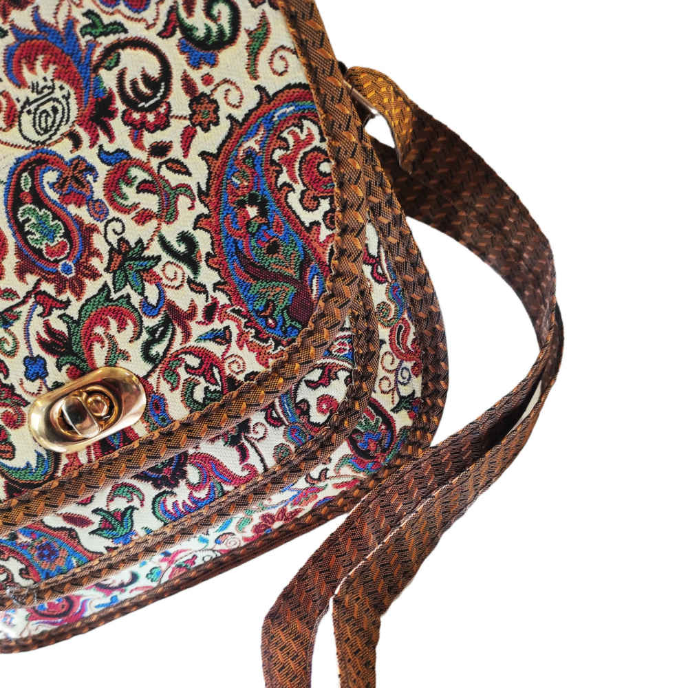 Termeh Crossbody Schultertasche mit boho-persischem Muster – Tanaz