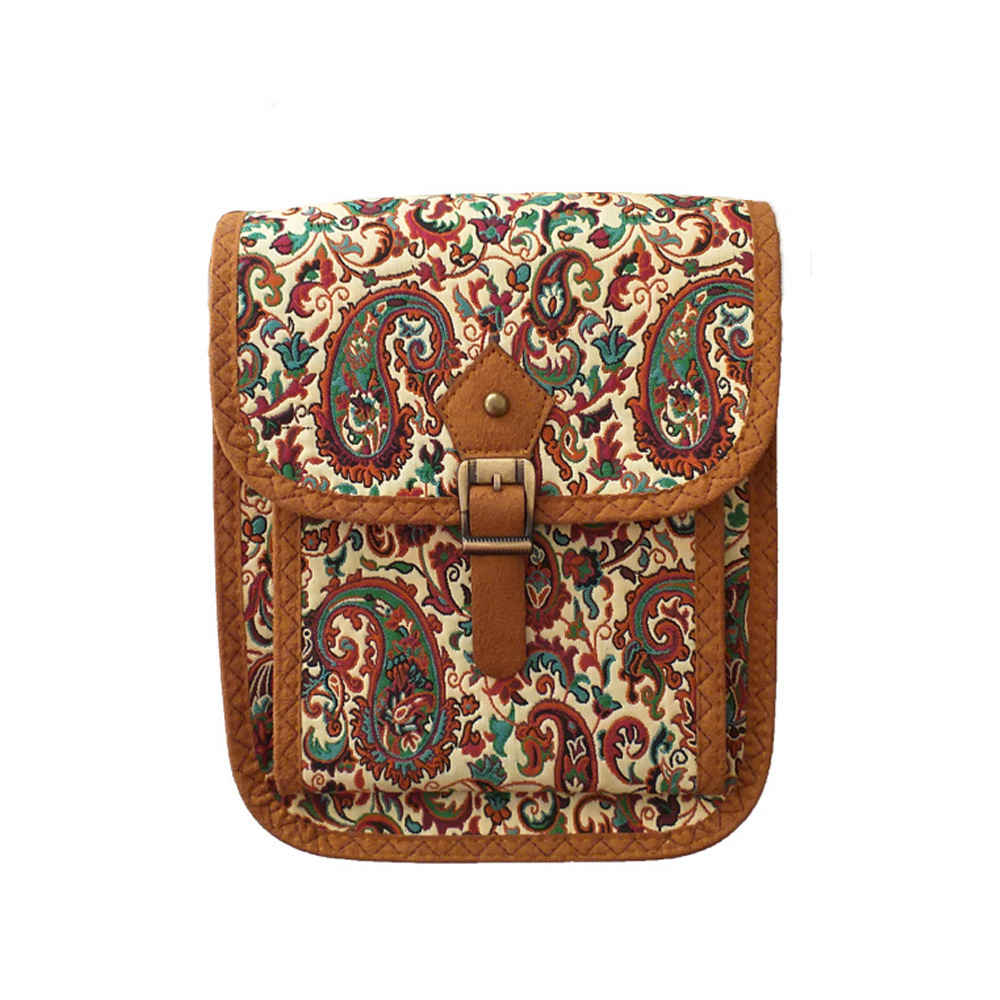 Persische Termeh Crossbody Schultertasche mit Boho-Muster – Taraneh
