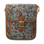 Persische Termeh Crossbody Schultertasche mit Boho-Muster – Zaman