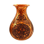 Handgefertigte persische Kupfervase dekorativ mit Gol o Morgh Design