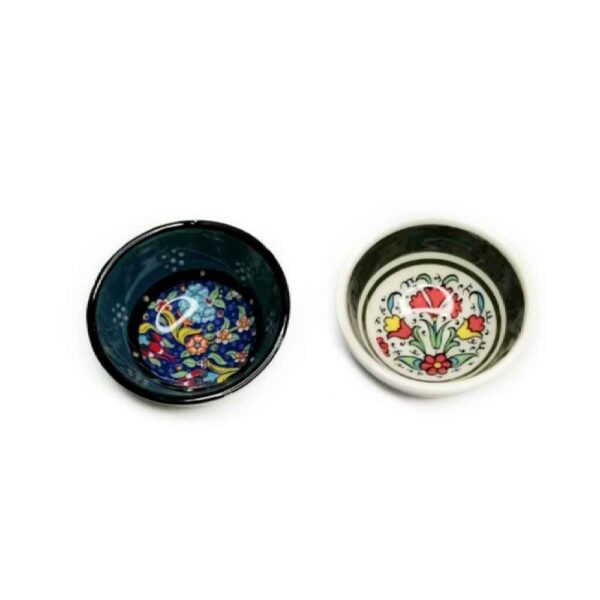 Set aus 2 Handgefertigten Dekorativen Töpferschalen Modell Maah