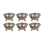Set aus 6 Traditionell Geklopften Kupfer-Dinnerware Schüsseln – Hananeh