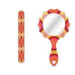 Metall-Nagelfeile und Spiegel-Set mit persisch inspiriertem Almas-Muster