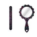 Metall-Nagelfeile und Spiegel-Set mit persisch inspiriertem Shab-Muster