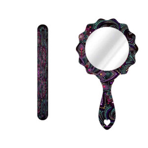 Metall-Nagelfeile und Spiegel-Set mit persisch inspiriertem Shab-Muster