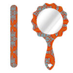 Metall-Nagelfeile und Spiegel-Set mit persisch inspiriertem Yara-Muster