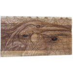 Geschnitzte Holz-Wandkunst Modell Pelikan