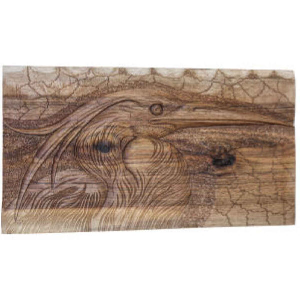 Geschnitzte Holz-Wandkunst Modell Pelikan