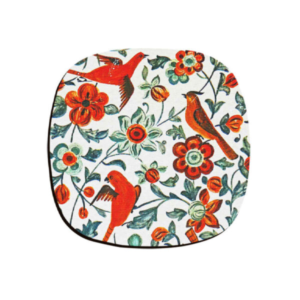 Set aus Untersetzern mit persisch inspiriertem künstlerischen Design Bolbol