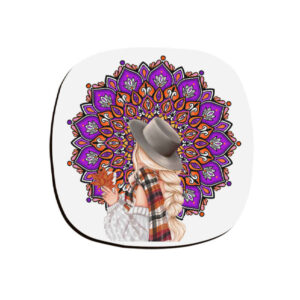 Künstlerisches Set aus Untersetzern mit dem Design Mandala