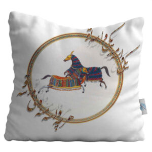 Persischer Samt Kissenbezug – Pferde Design (Set von 2)