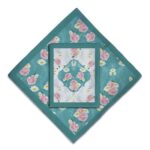 Reisegebetsteppich für Muslime, taschengröße & tragbar, Sajada blaue Blumen
