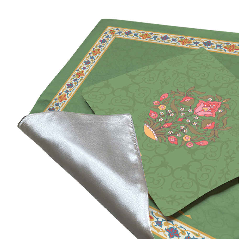 Reisegebetsteppich für Muslime, taschengröße & tragbar, Sajada grün Eslimi