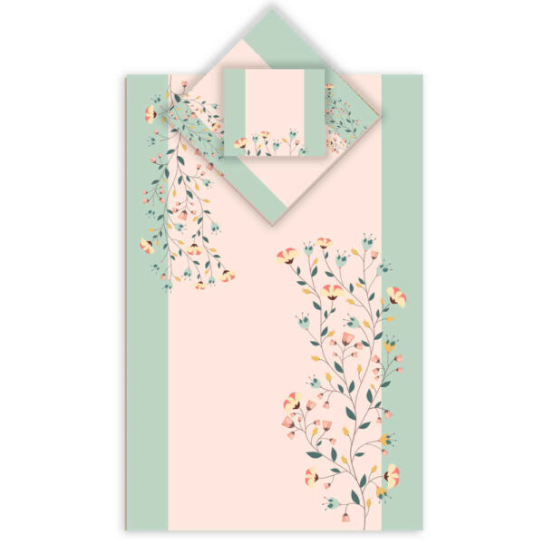 Islamische Gebetsmatte Samt-Sajadah Leichtgewicht mit rosa Eslimi-Design