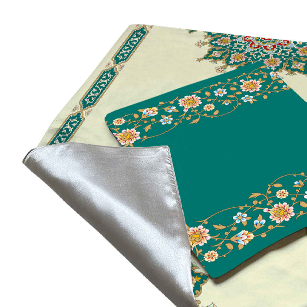 Islamische Gebetsmatte Samt-Sajadah Leichtgewicht mit Eslimi-Design