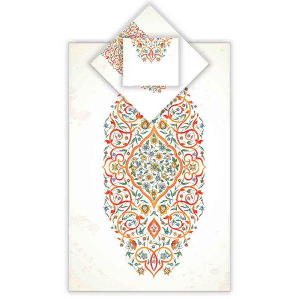 Islamische Gebetsmatte Samt-Sajadah Leichtgewicht in Weiß