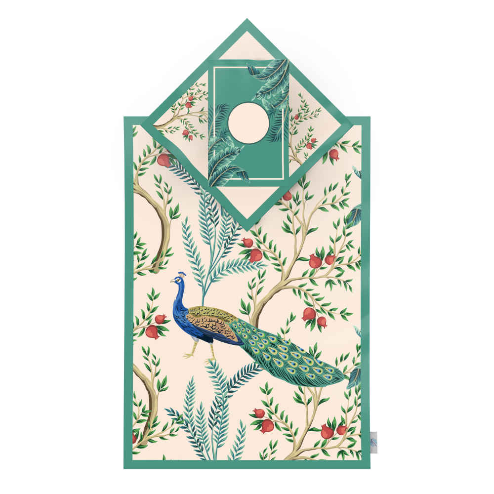 Islamische Gebetsmatte Samt-Sajadah Leichtgewicht mit Vogel- und Blumendesign