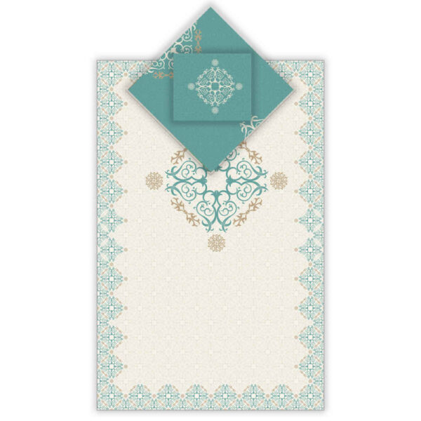 Islamische Gebetsmatte Samt-Sajadah Leichtgewicht in Weiß