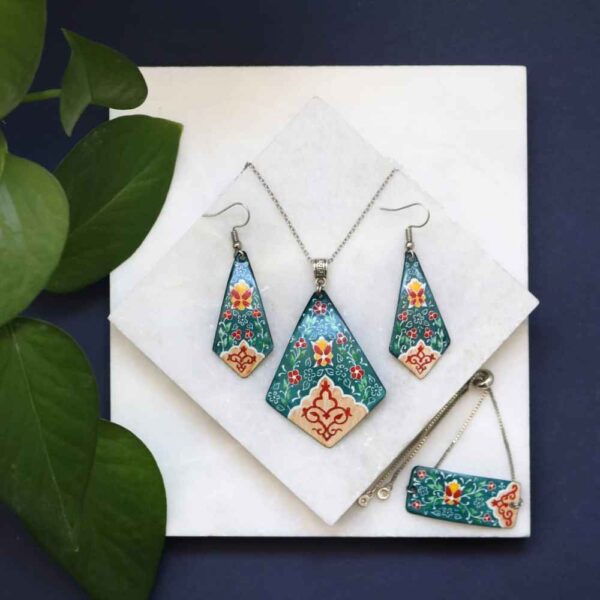 Persisches Minakari Schmuckset Modell Victoria