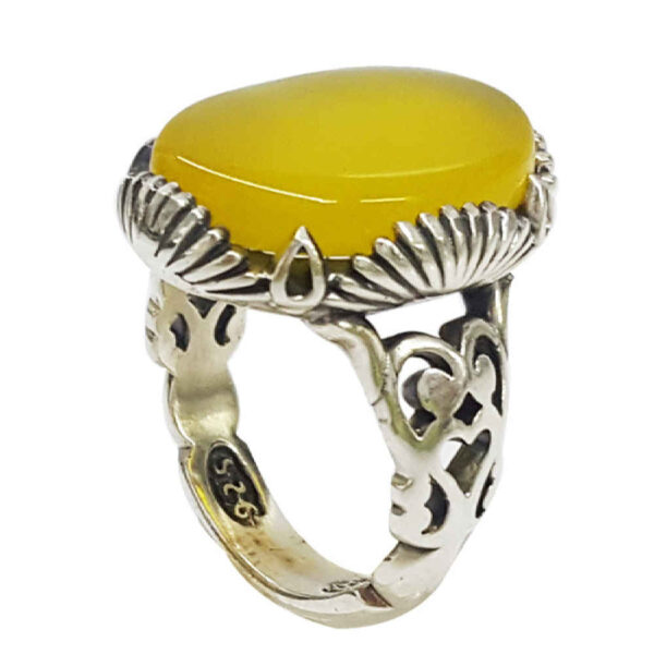 Silberring aus persischem Achat für Herren – Mahtab Eleganz