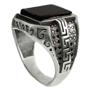 Persischer Agate Silberring für Männer Elegance Mostafa