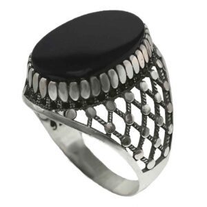 Persischer Agate Silberring für Männer Elegance Pedram