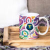 Persische Keramik-Kaffeetasse mit Sternzeichen-Motiv Mordad