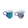 Handgefertigtes persisches Kupfer-Tee- und Kaffeeset - Minakari Emailliert Shamim