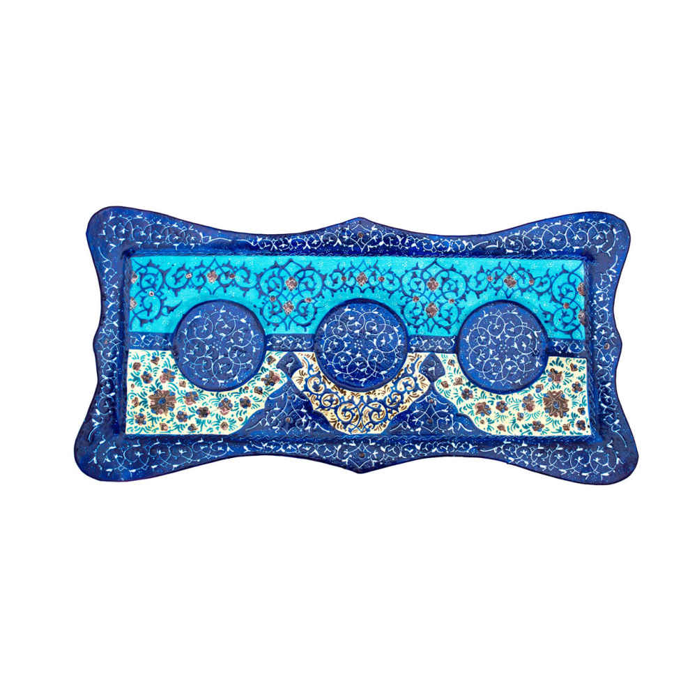 Handgefertigtes persisches Kupfer-Tee- und Kaffeeset – Minakari Emailliert Shamim